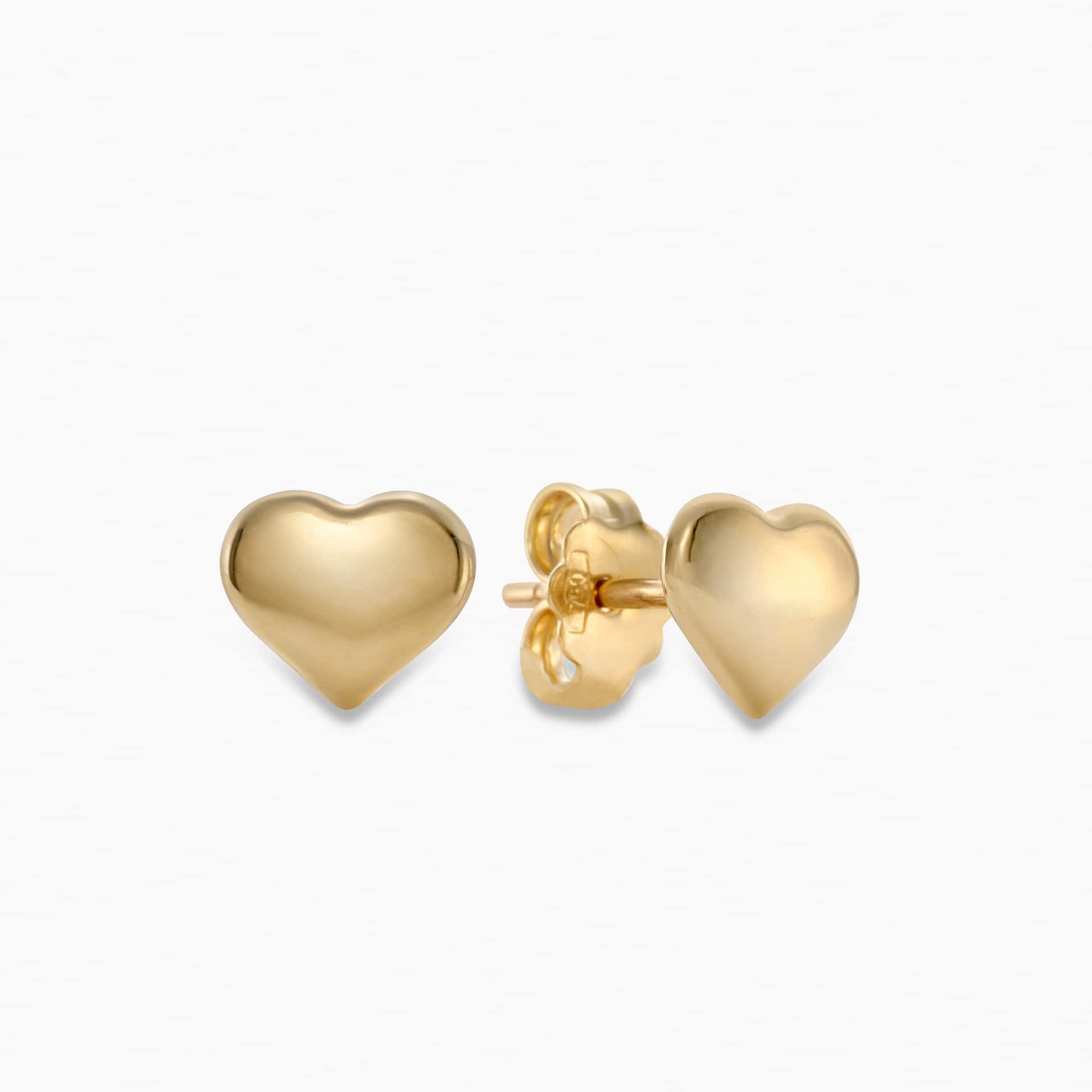 18ct Yellow Gold Baby Heart Stud Earrings | Cerrone Jewellers