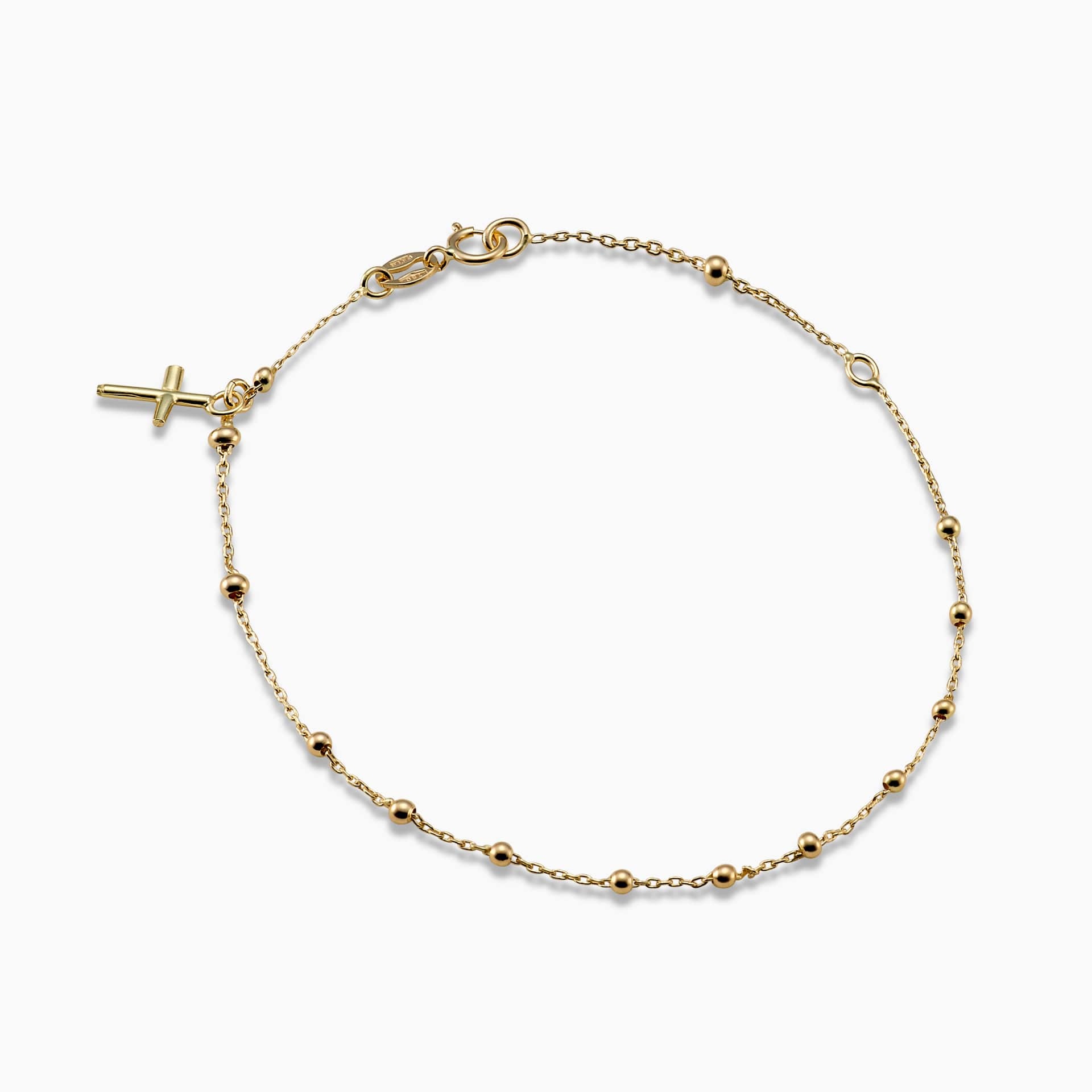 18ct Yellow Gold Rosary Beads Bracelet 17cm  Cerrone Jewellers