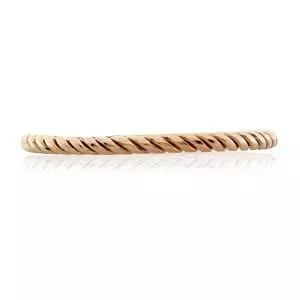 18ct rose gold twist ring