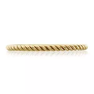 18ct yellow gold twist ring