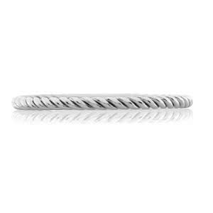 18ct white gold twist ring