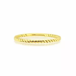 18ct yellow gold twist ring