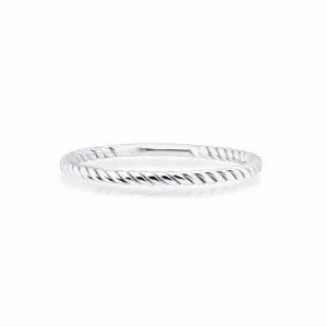 18ct white gold twist ring