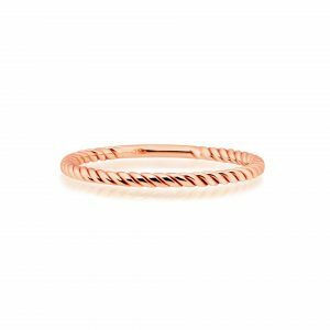 18ct rose gold twist ring