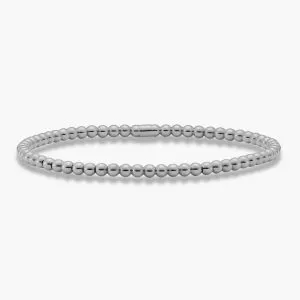 18ct white gold ball bracelet