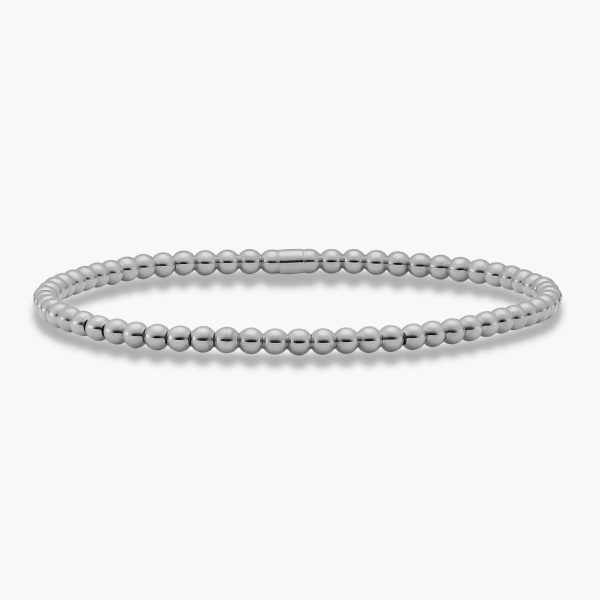 18ct white gold ball bracelet