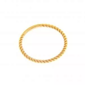 18ct yellow gold twist ring