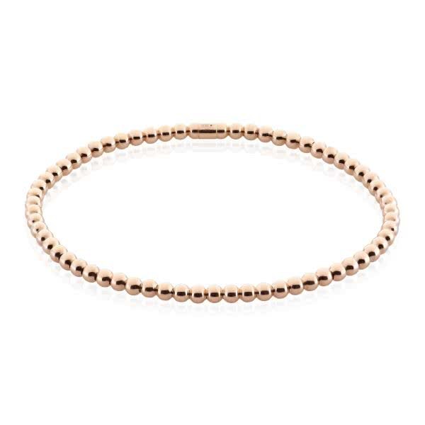 18ct rose gold ball bracelet