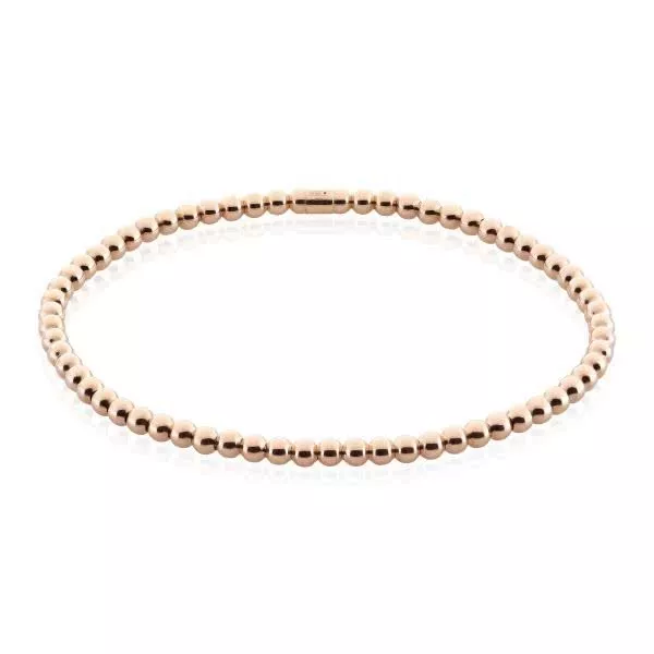 18ct rose gold ball bracelet