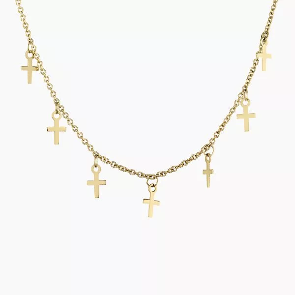 18ct yellow gold cross necklace