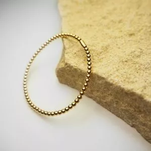 18ct yellow gold stretch ball bracelet