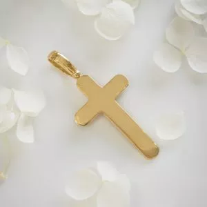 18ct yellow gold cross pendant