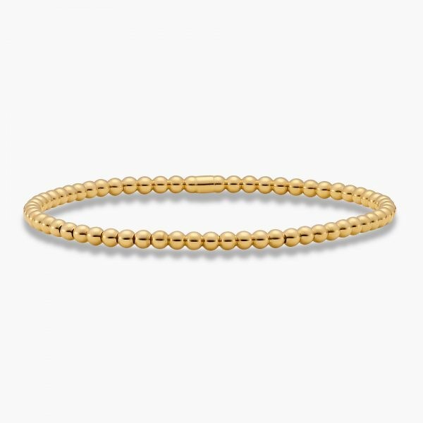 18ct yellow gold stretch ball bracelet