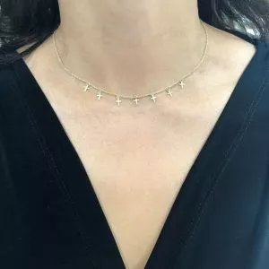 18ct yellow gold cross necklace