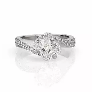 18ct White Gold Radiant Cut Diamond Ring