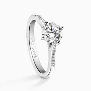 18ct white gold 1.06ct round diamond ring