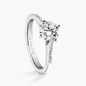 18ct white gold 1.06ct round diamond ring