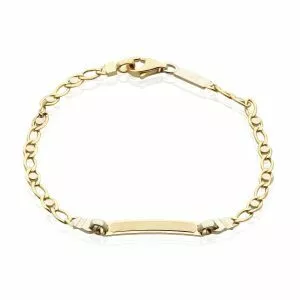 18ct yellow and white gold ID baby bracelet