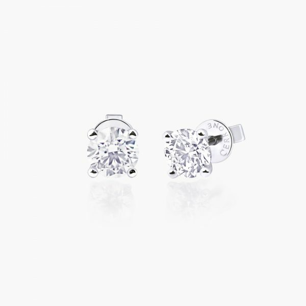 18ct white gold diamond stud earrings 2=0.66ct