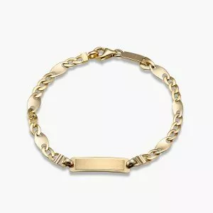 18ct yellow and white gold ID baby bracelet