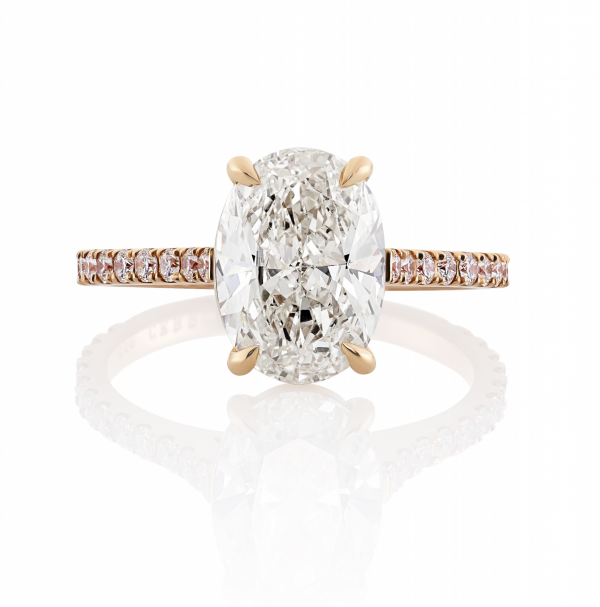 COMO - 18ct rose gold oval diamond ring