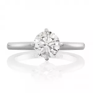 18ct white gold round solitaire diamond ring