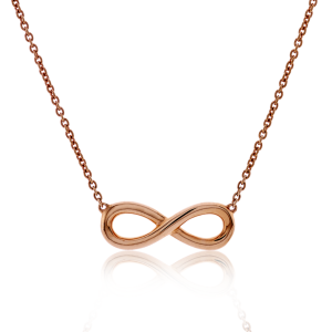 18ct rose gold infinity necklace