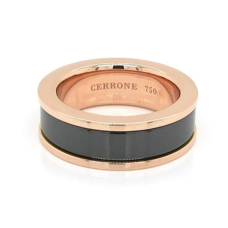 Black and rose gold ring mens discount