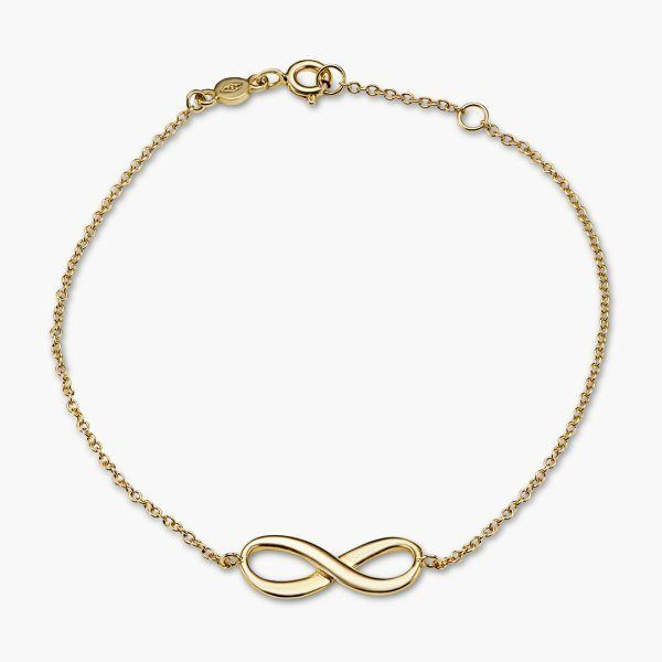 18ct yellow gold infinity bracelet