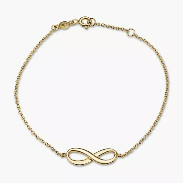 18ct yellow gold infinity bracelet