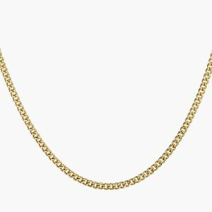 18ct yellow gold 60cm flat curb chain