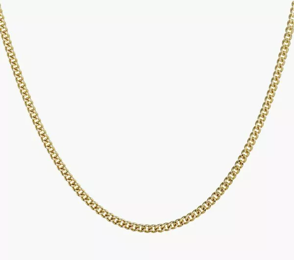 18ct yellow gold 60cm flat curb chain