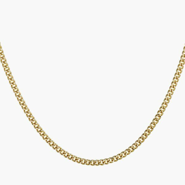 18ct yellow gold 60cm flat curb chain