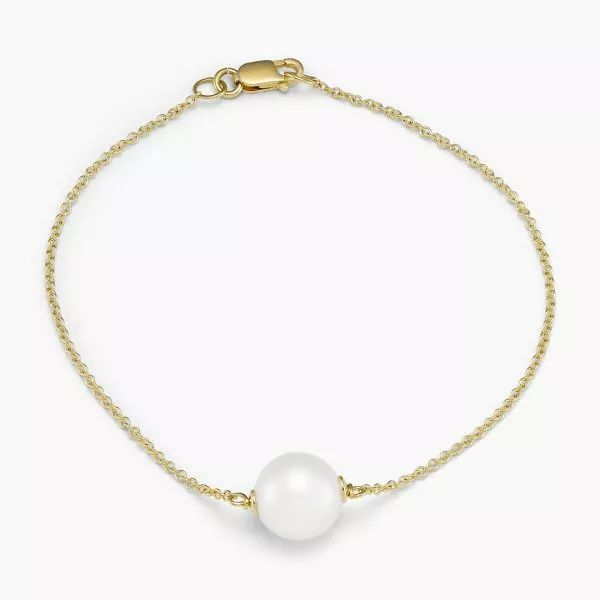 18ct yellow gold pearl bracelet