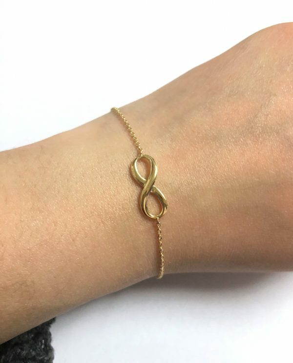 18ct yellow gold infinity bracelet