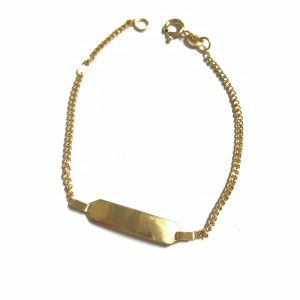 18ct yellow gold ID baby bracelet