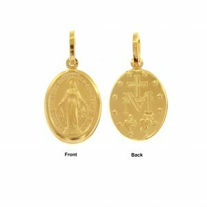 18ct yellow gold religious medal