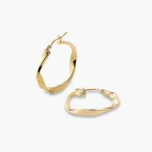 18ct yellow gold hoop earrings