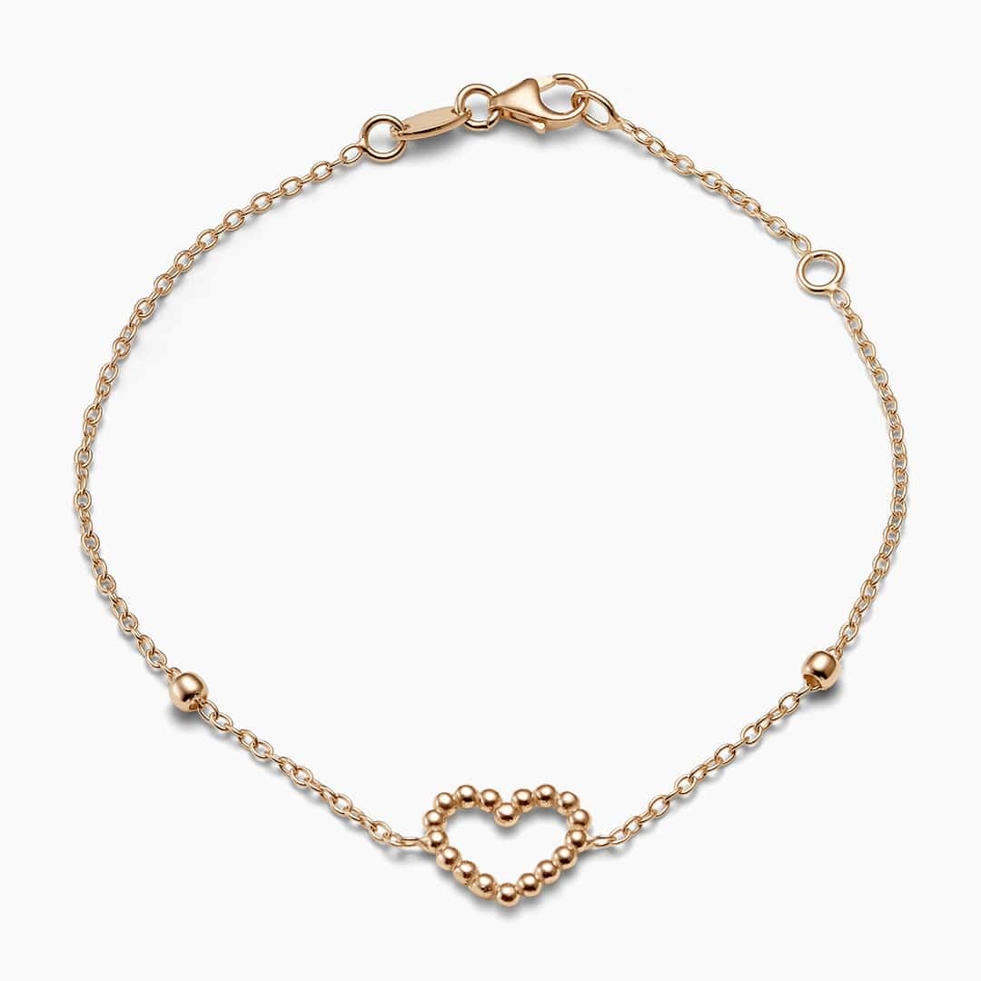 18ct rose gold heart shape bracelet Cerrone Jewellers