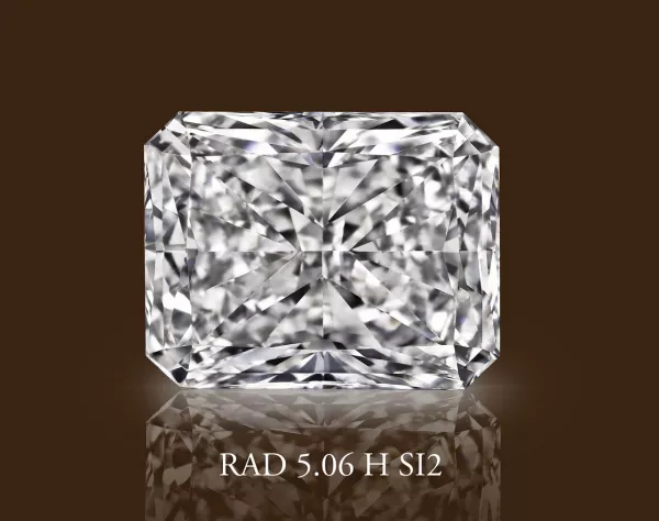 5.06ct H SI2 Radiant Cut Diamond- GIA CERT