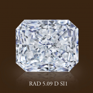 5.09ct D SI1 Radiant Cut Diamond - GIA CERT