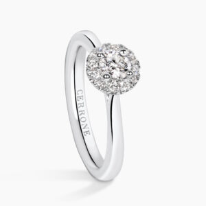 Platinum 0.30ct round brilliant cut diamond ring