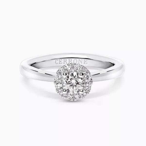 Platinum 0.30ct round brilliant cut diamond ring