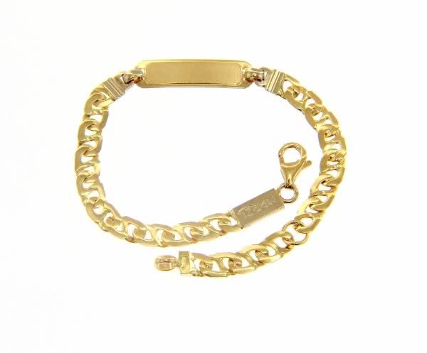18ct yellow gold identity baby bracelet