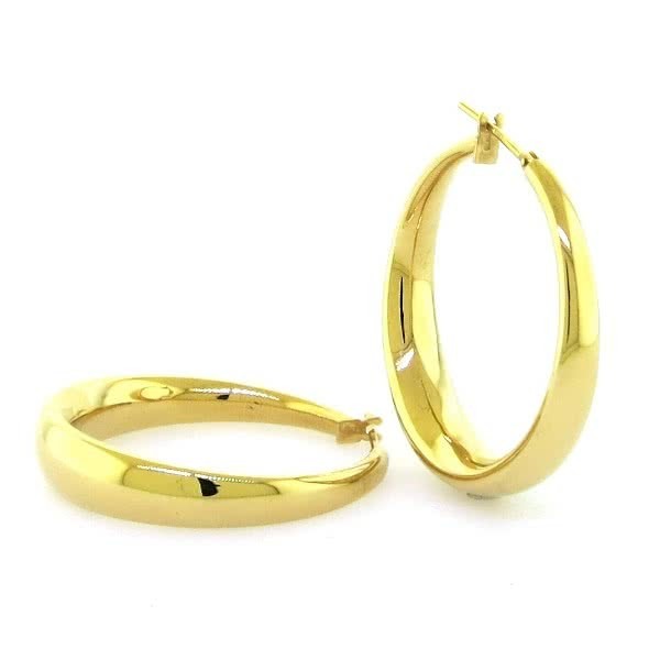 18ct yellow gold hoop earrings