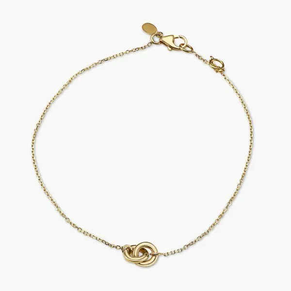 18ct yellow gold double circle bracelet
