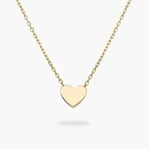 18ct yellow gold heart necklace
