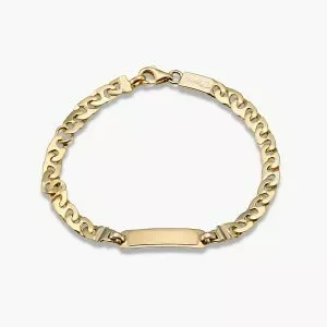 18ct yellow gold identity baby bracelet