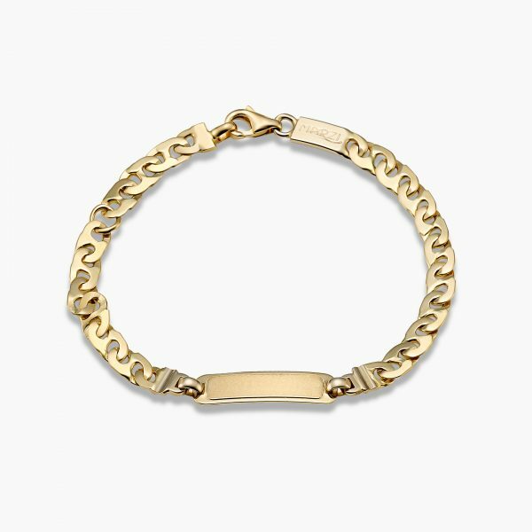 18ct yellow gold identity baby bracelet