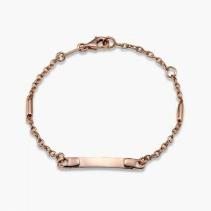 18ct rose gold identity baby bracelet